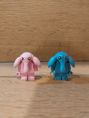 Figurines type lego custom Max Rebo Rose et Bleu Jabba star wars