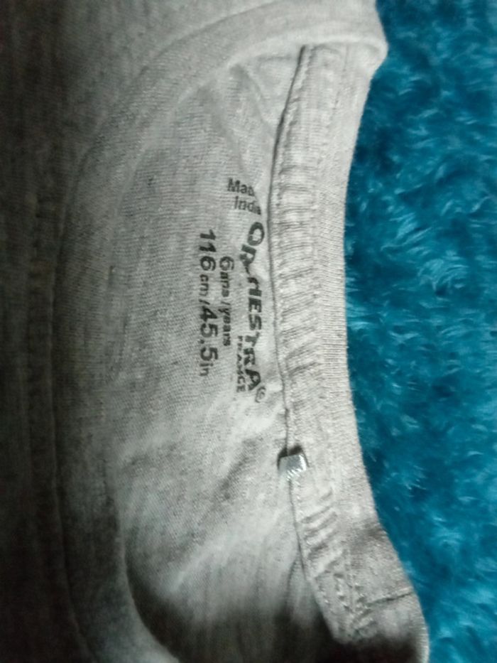Tee shirt manche courte gris Orchestra 6 ans - photo numéro 3