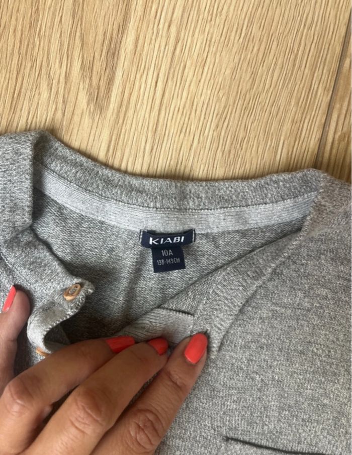 Pull fin gris Kiabi 10 ans - photo numéro 4