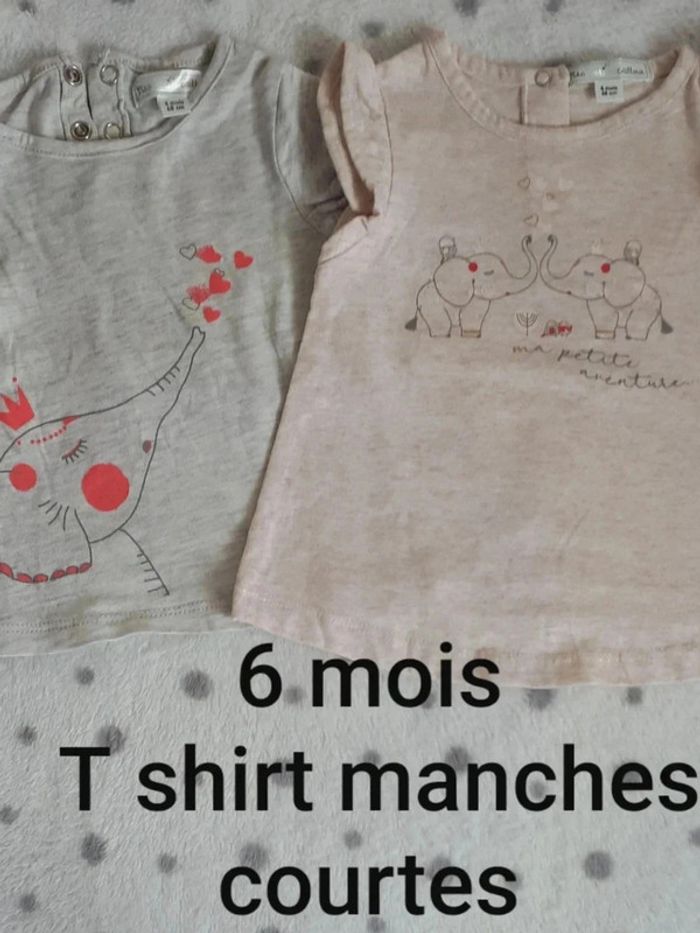 Lot de 2 t shirt mes petits cailloux 6 mois - photo numéro 5