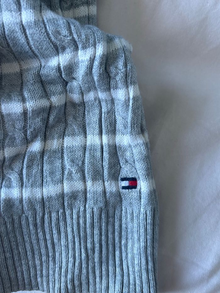 Pull col V torsadée tommy Hilfiger femme 100% coton - photo numéro 4