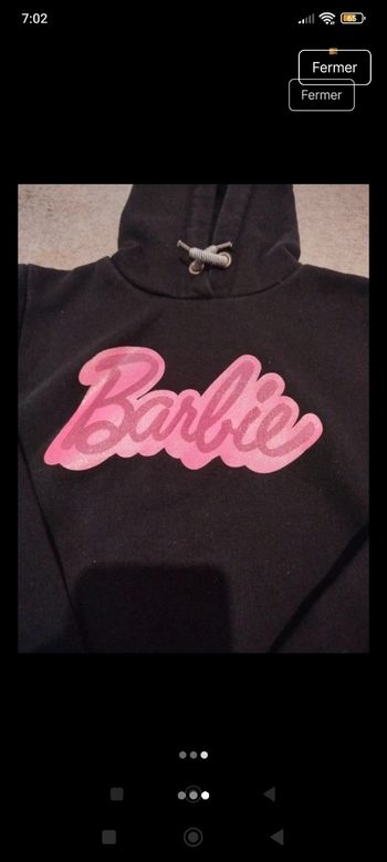 Pull Barbie 12 ans