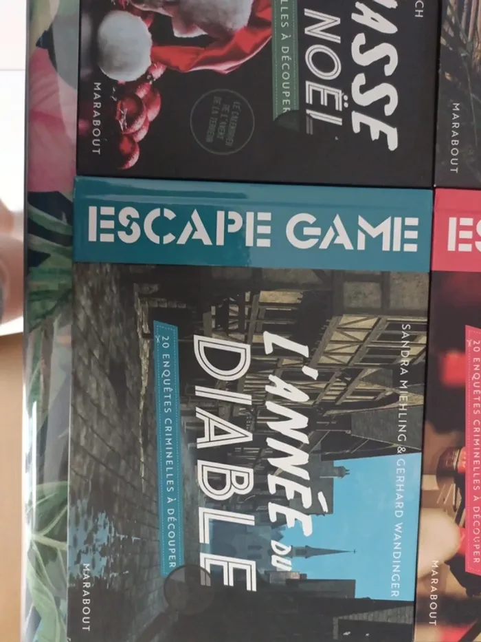4 livres escape game a découper l ile sombre  jouets diable pères noel - photo numéro 4