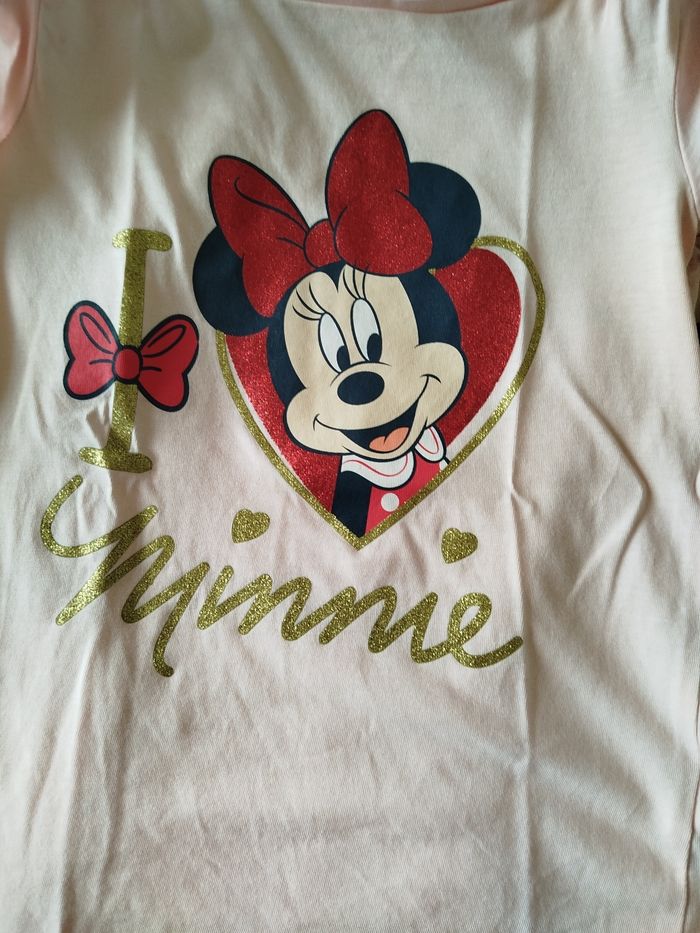 Tee shirt Minnie rose clair - photo numéro 2
