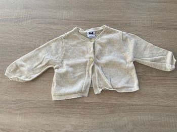 Gilet beige pailleté 12 mois fille 