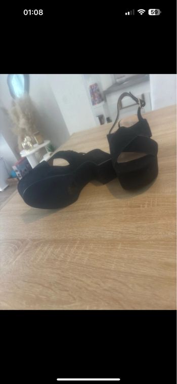 Escarpin velours à plate-forme i