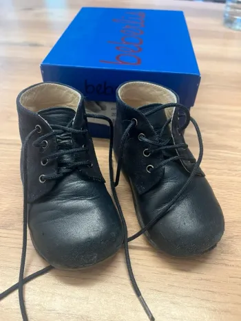 Chaussures en cuir bleues marines à lacets - Beberlis - taille 20