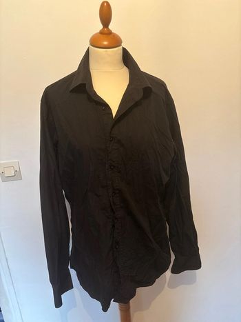 Chemise manche longue noir homme taille XL de marque Café coton club