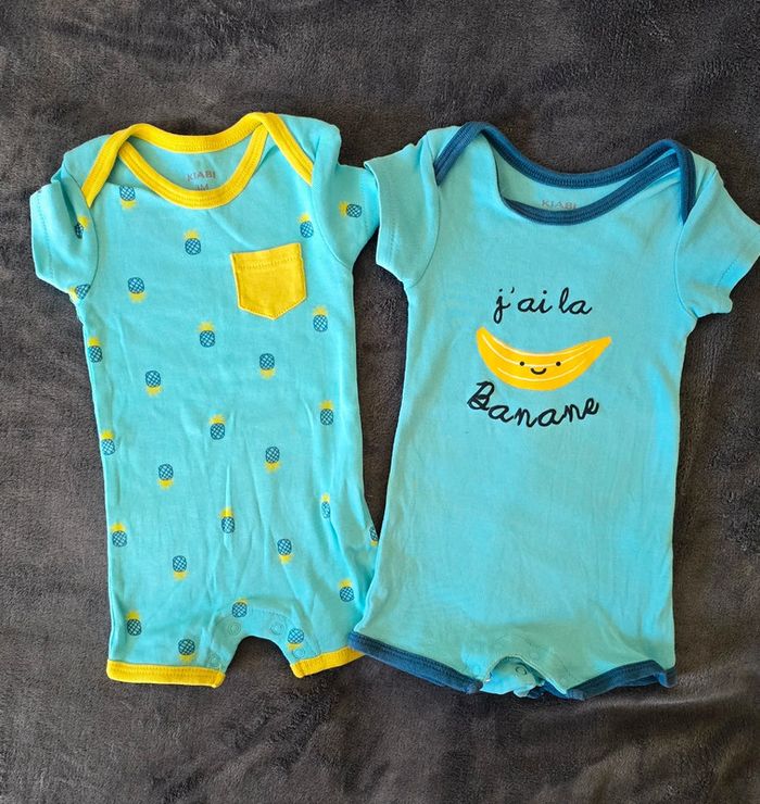 Lot de 2 combi short manches courtes