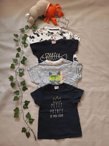 Lot de 4 Tee-shirts manches courtes 🍃 tape a l'oeil