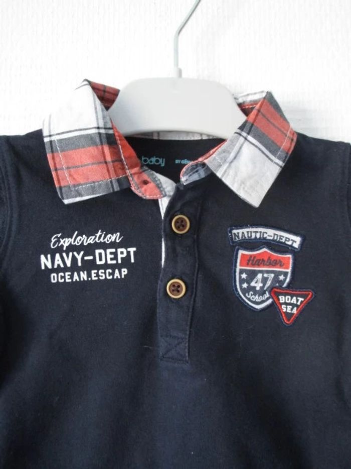 Polo marine Gémo 6 mois TBE - photo numéro 3