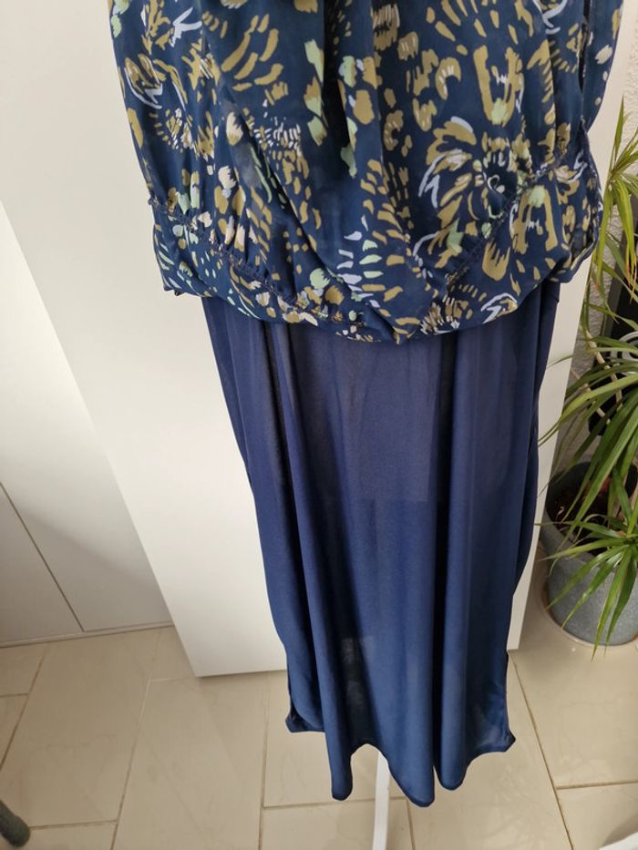 Robe Bleu Marine Imprimé Florale - photo numéro 9