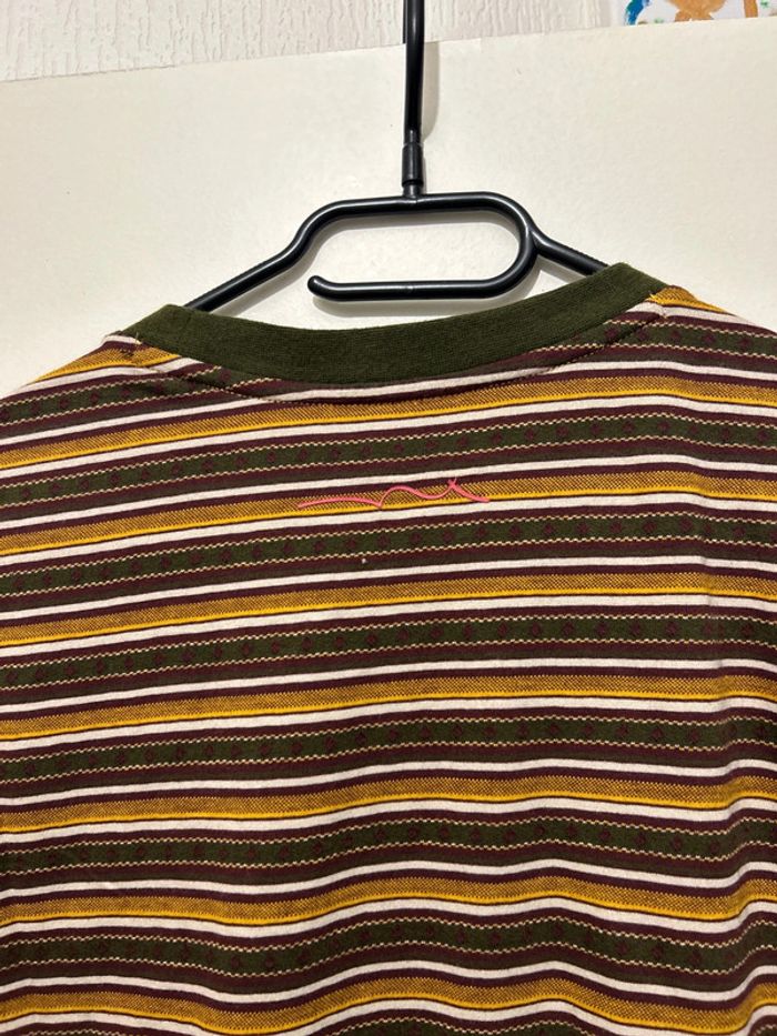 T-shirt marron à rayures Teddy Smith modern luxury 89 (S) 16ans - photo numéro 5