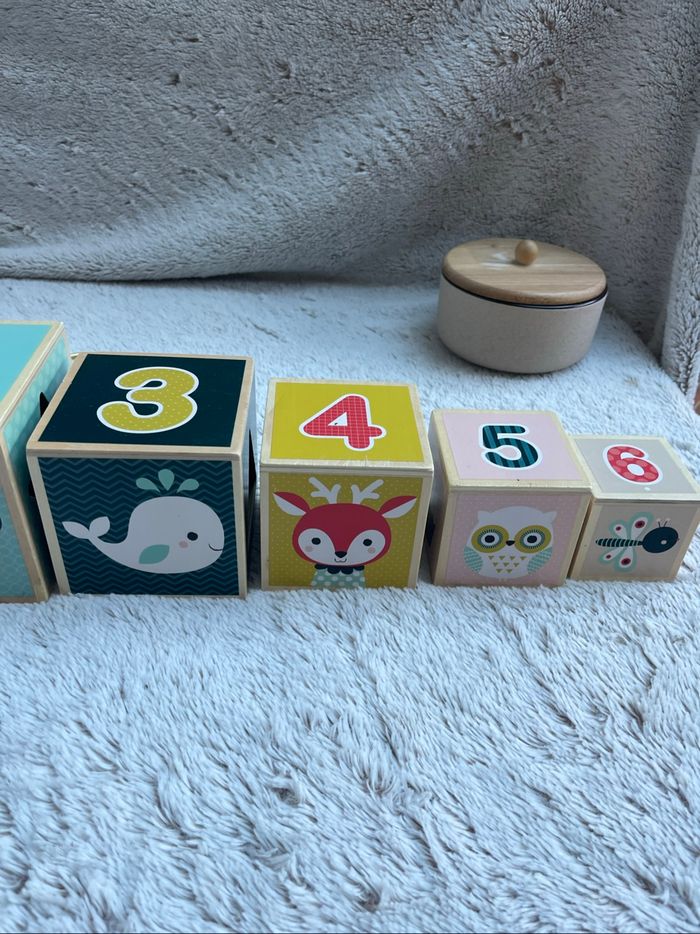 Pyramide de cube en bois multicolore - Janod - photo numéro 5