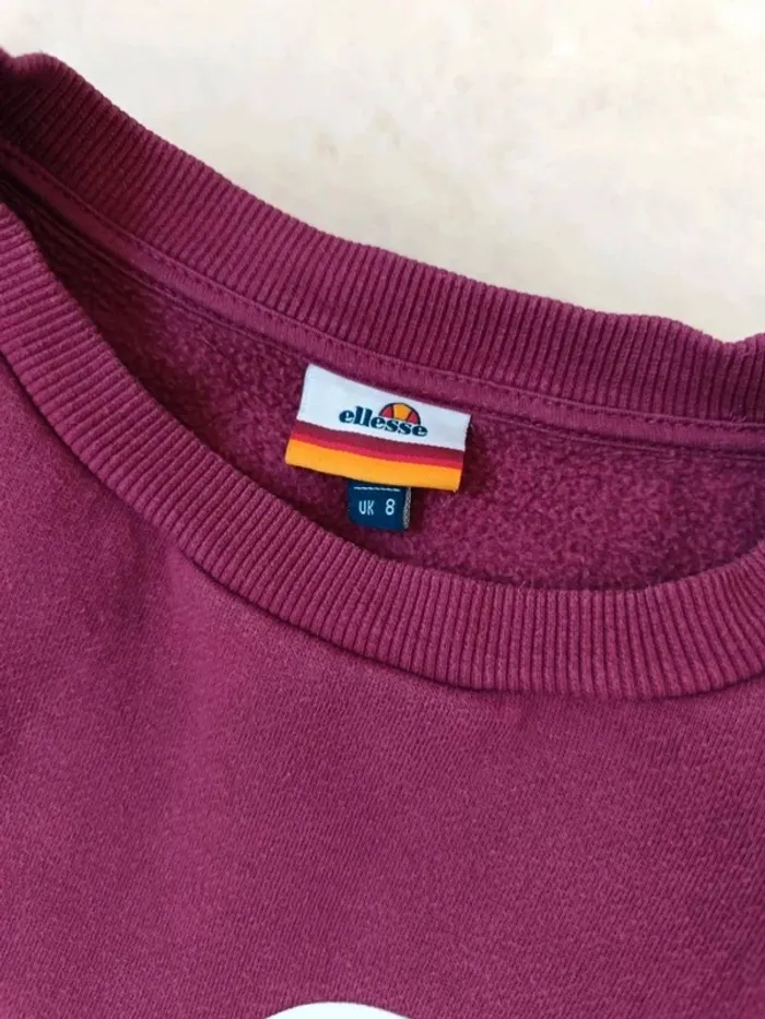 🧡Sweat Ellesse bordeaux logo – Taille S (36) - photo numéro 2