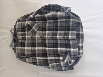 Chemise manches longues à carreaux 3 ans Orchestra bleu marine