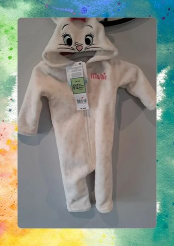 🐱 Combinaison bébé Marie  Disney  9/12 mois (74 cm)