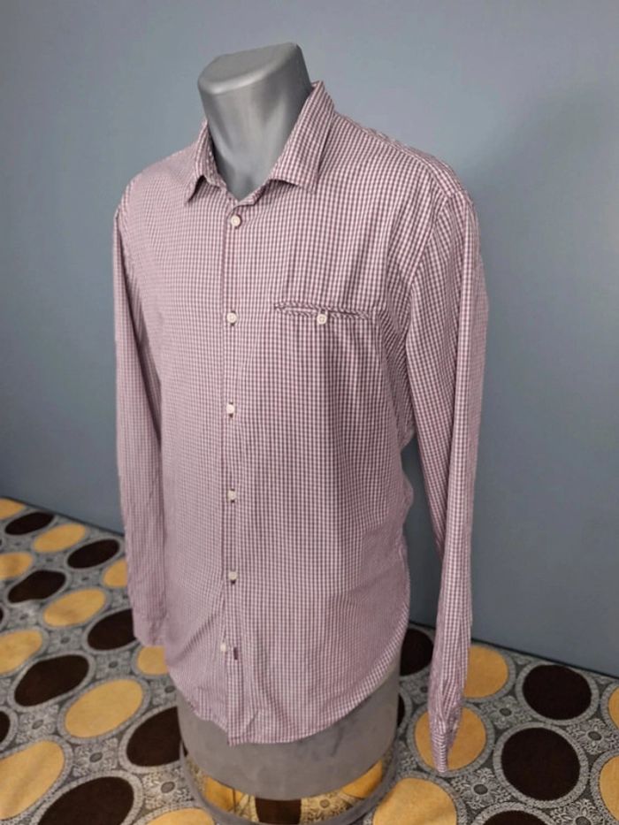 Chemise chevignon manches longues à carreaux homme / slim / taille XL (415) - photo numéro 4