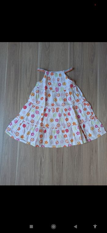 Robe blanche à fleur Liberty O kids Vertbaudet 4 ans
