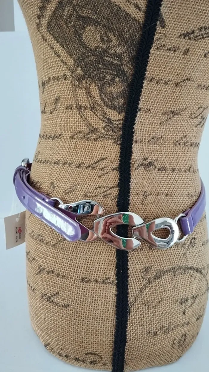Ceinture violette argenté femme 85 cm - photo numéro 6