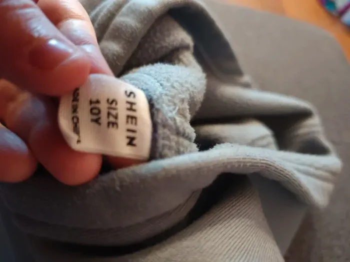 Sweat à capuche gris taille 10 ans - photo numéro 4