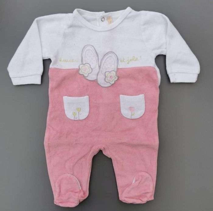 Lot de 7 pyjamas velours 3 mois fille petit bateau Okaïdi - photo numéro 2