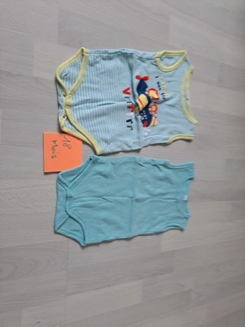 Lot 2 bodies débardeur 80 cm