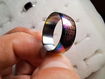 Bague acier inoxydable motifs