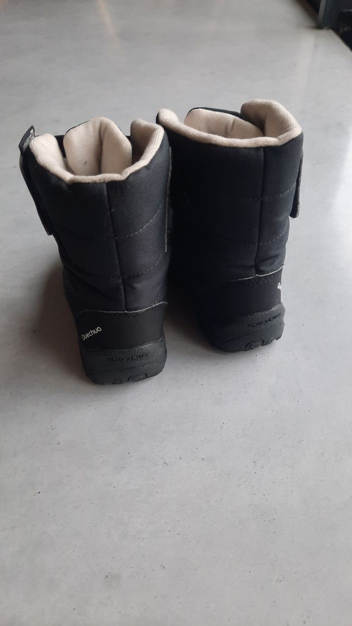 Bottes de neige ski luge montagne noir mixte pointure 27 quechua decathlon - photo numéro 2