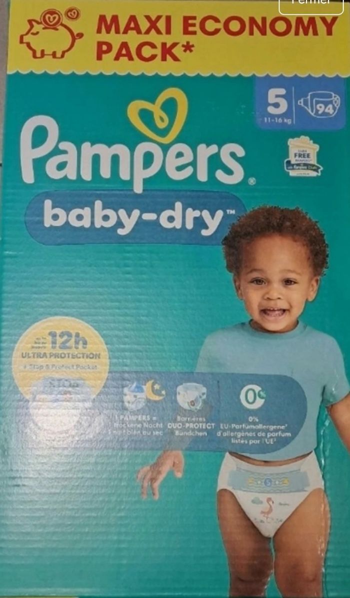 Couche pampers taille 5