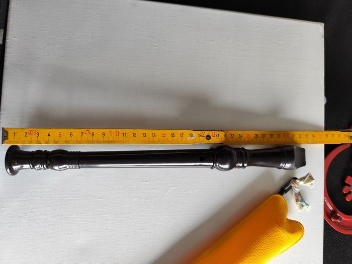 Flute a bec plastique noir avec son etui marque rahma - photo numéro 6