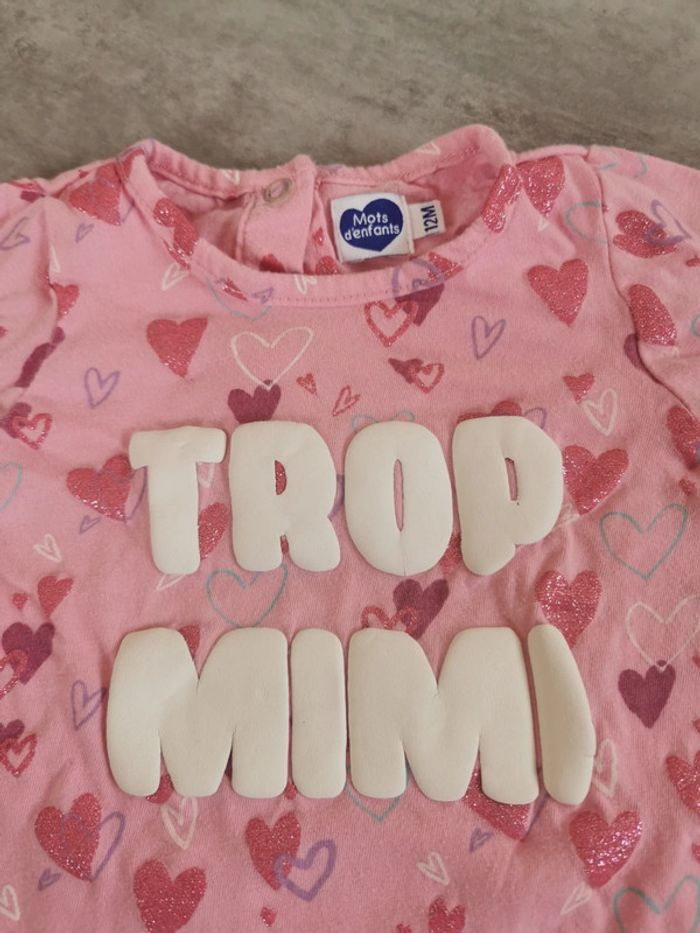 T-shirt à manches longues bébé fille 12 mois - photo numéro 2