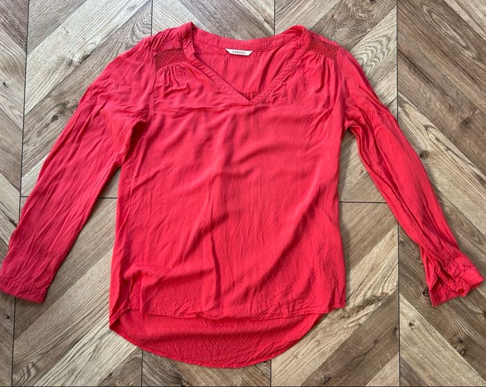 Blouse Fluide Camaïeu - Rouge Corail / Framboise