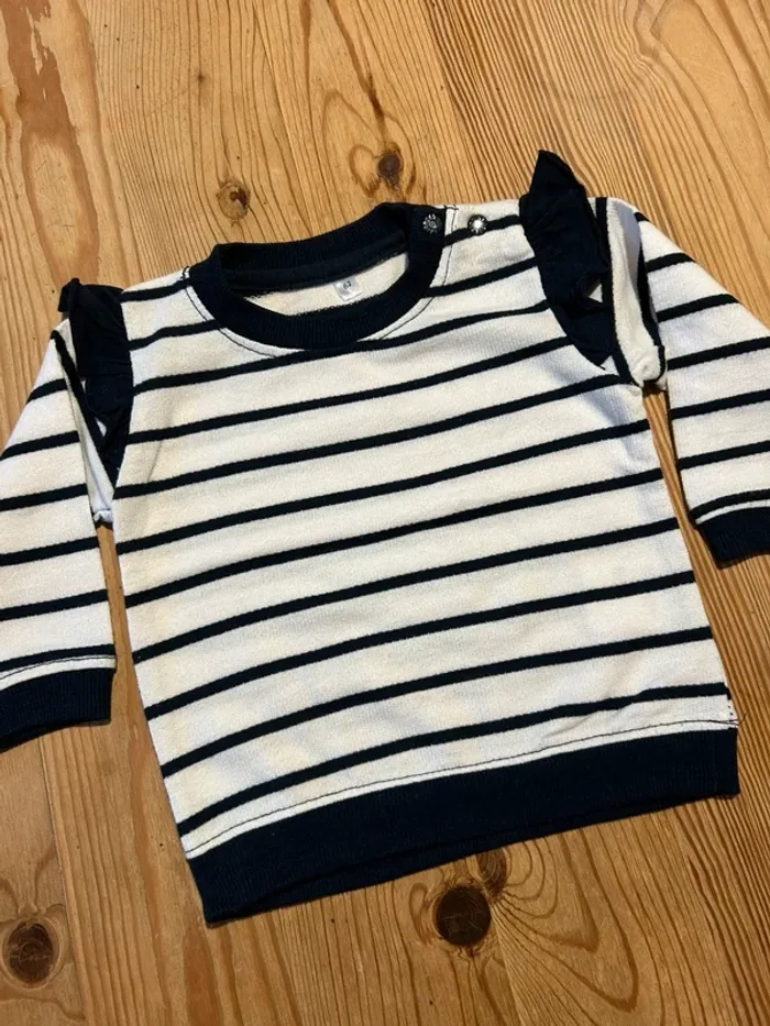 Magnifique pull marinière 62cm - photo numéro 4