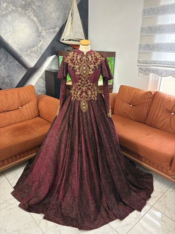 Robe de henné rouge et doré 