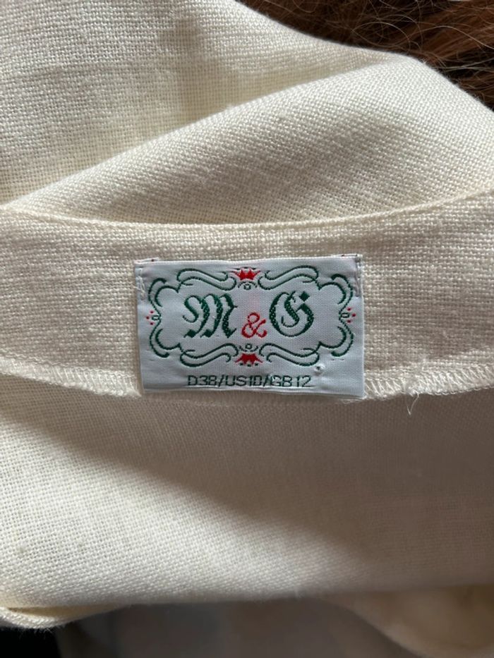 🌾Tunique en lin artisanale cottagecore bohème chic M&G taille 40 Austrian Trachten Linen tunic🌾 - photo numéro 12