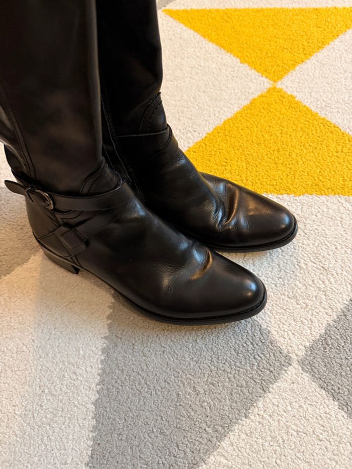 Bottes à talons en cuir Minelli Taille 38 - photo numéro 5