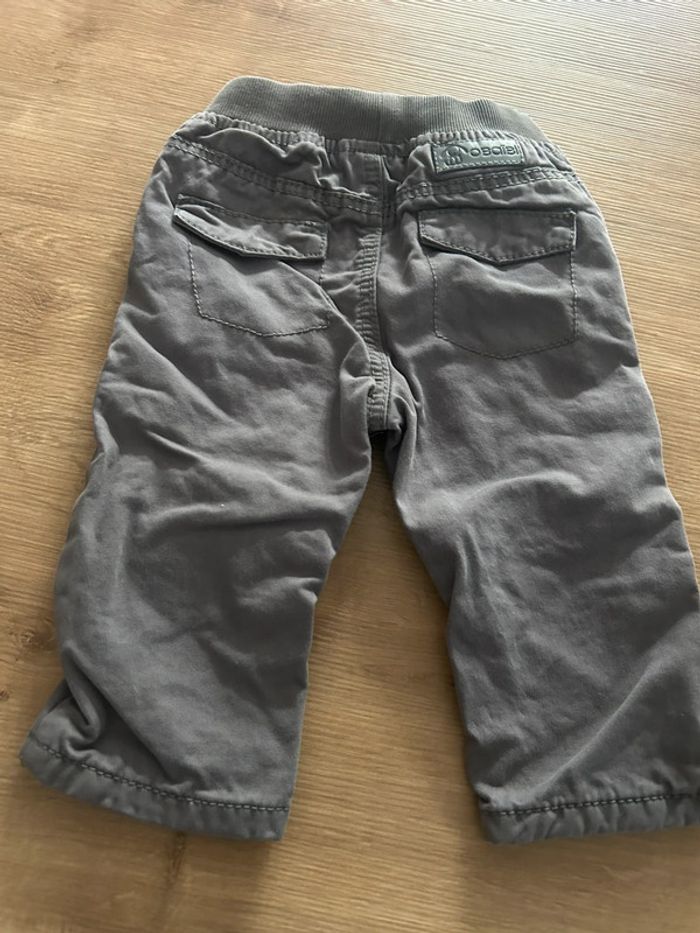Pantalon en toile gris Obaïbi - photo numéro 5