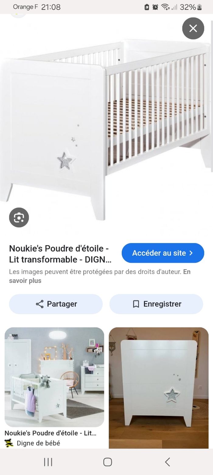 Lit bebe evolutif nookies etoiles - photo numéro 4