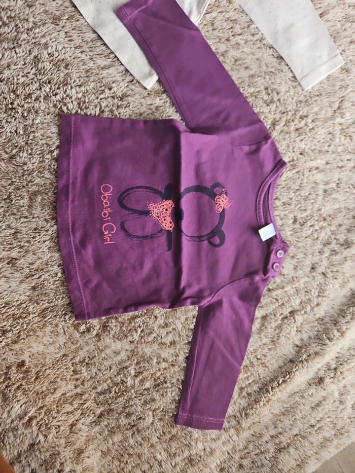 Lot tee-shirts manches longues fille 6 mois - photo numéro 3