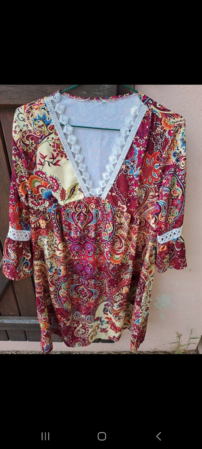 Robe femme fluide manche 3/4