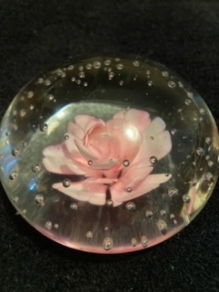 Sulfure motifs fleurs presse papier - photo numéro 2