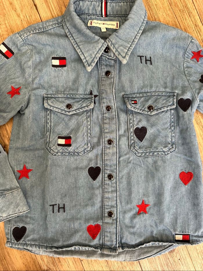 Chemise en jean tommy Hilfiger 4 ans fille - photo numéro 4