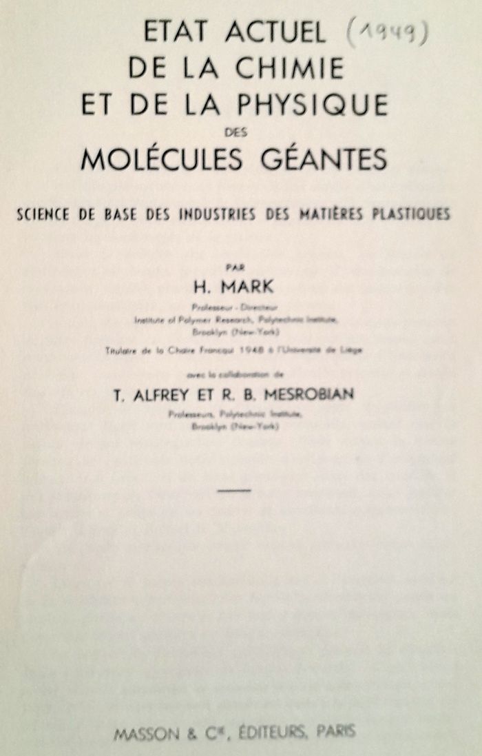 état actuel de la chimie et de la physique des molécules géantes - H. Mark - photo numéro 6