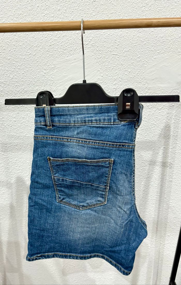 Short en jean Bleu Camaïeu - Taille 40 - photo numéro 4