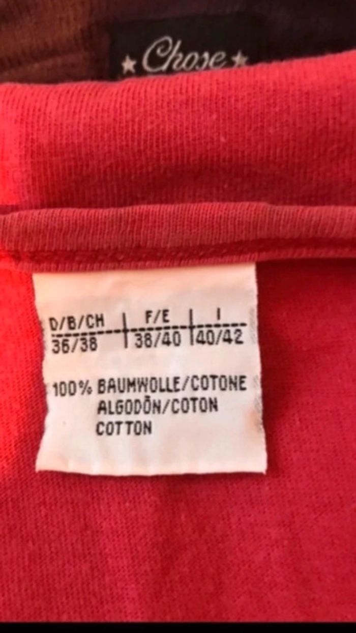 Gilet rouge, camaïeu, taille 38/40 - photo numéro 2