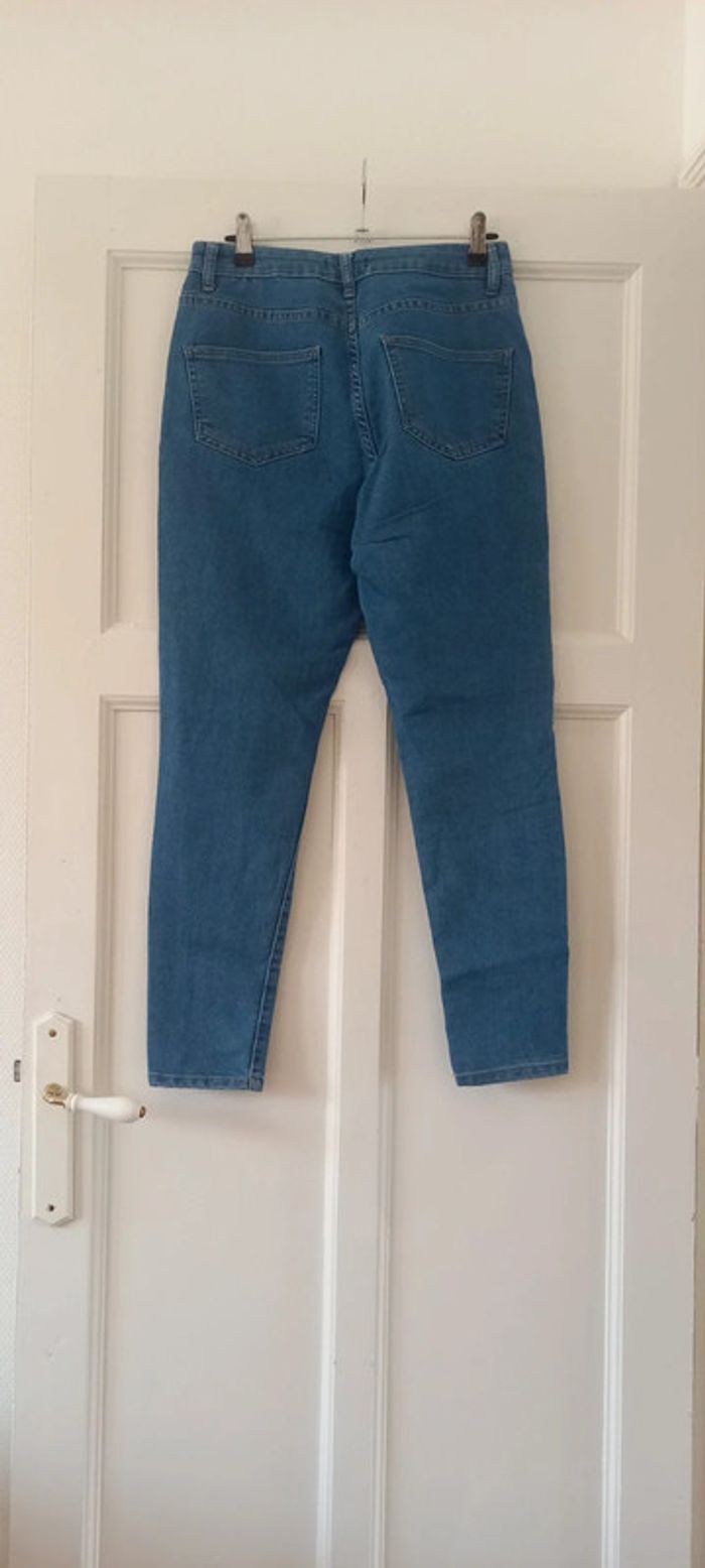 Jean bleu taille haute boohoo 38 - photo numéro 2