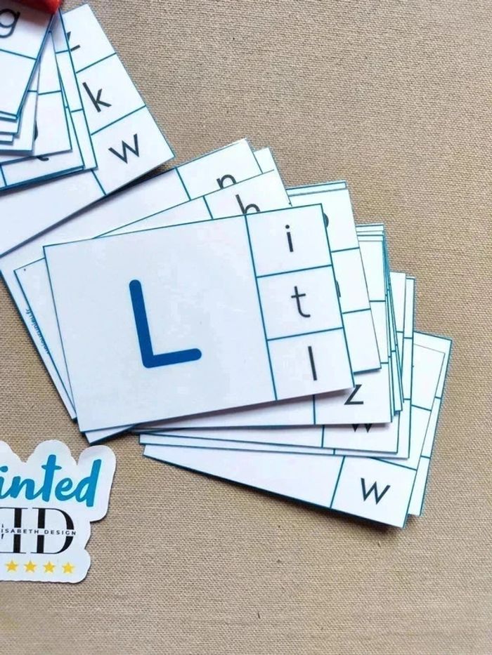 26 Cartes à pinces pour apprendre les lettres script - photo numéro 2