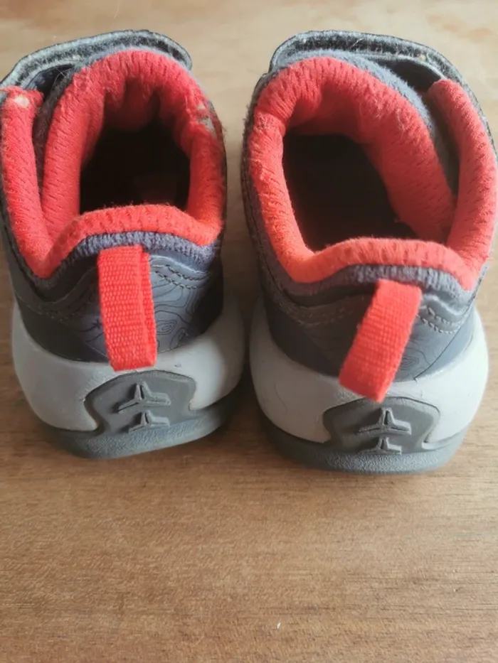 🌼 Chaussures randonnée enfant Quechua Crossrock T25 gris/rouge – rentrée - photo numéro 3