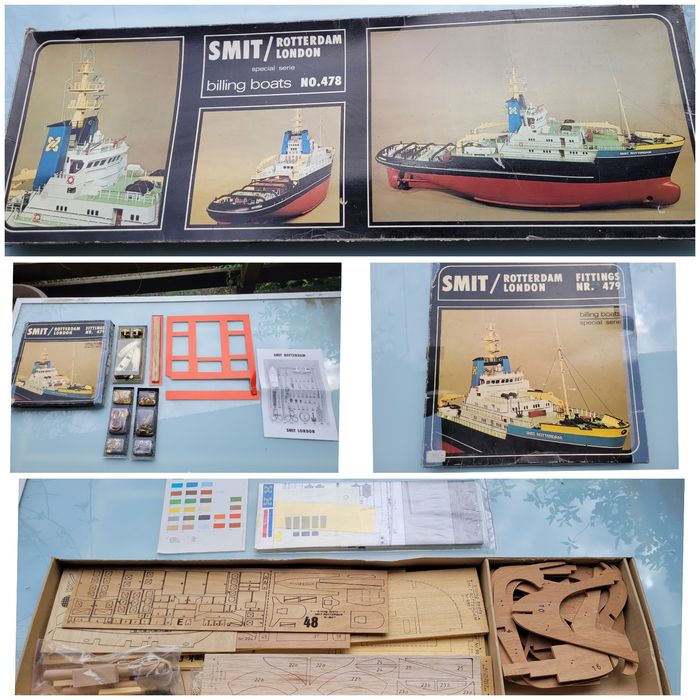 Superbe maquette de bateau Smit Rotterdam/London, Billing boat 478 + 479